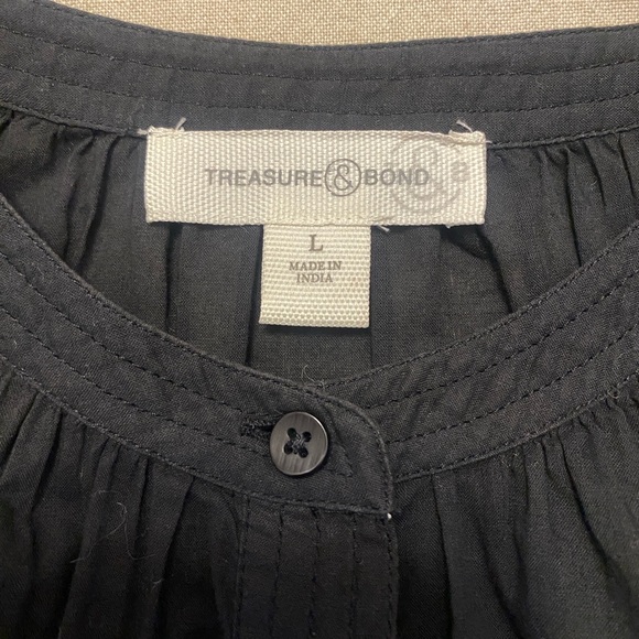 NWT Treasure & Bond Gauzy Cotton Blouse Size Large - Picture 2 of 10